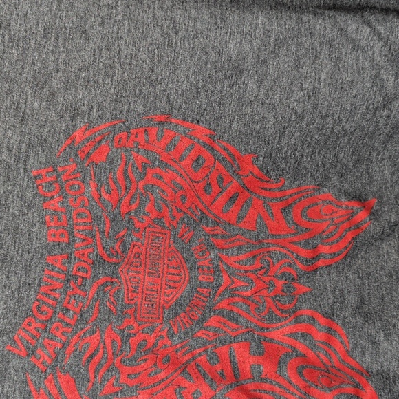 Harley Davidson Gray Fringe T-Shirt XL - Picture 6 of 6